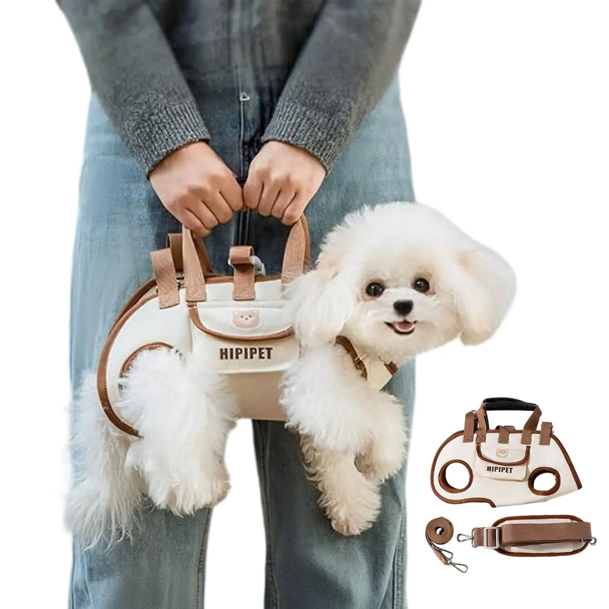 Mochila Bandolera Transpirable para Mascotas