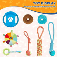 Indoor Puppy Play Gym - Agility Training and Enrichment Aid with Snuffle Mat, Eight Hanging Toys, Durable PVC Frame, and Stretchy Velcro Rope for Small Dogs