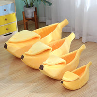 Banana Cat Bed House Funny Cute Cozy Cat Mat Beds Warm Durable Portable Pet Basket Kennel Dog Cushion Cat Pet Supplies ﻿