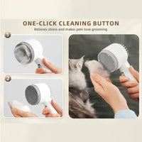 Fresh Fur Shower Brush,2 in 1 Pet Steam Brush,Spray Hair Removal Comb for Cats ＆ Dogs - Deshedding＆ Grooming