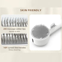 Fresh Fur Shower Brush,2 in 1 Pet Steam Brush,Spray Hair Removal Comb for Cats ＆ Dogs - Deshedding＆ Grooming