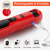 Rechargeable USB Dog Nail Grinder - Plastic & Metal Build, LED Light Precision, 7-Speed Control, Quiet Low Vibration, Universal Use, Pain-Free Trim, Beginner-Friendly Electric Groomer W/ USB Cable