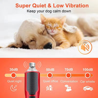 Rechargeable USB Dog Nail Grinder - Plastic & Metal Build, LED Light Precision, 7-Speed Control, Quiet Low Vibration, Universal Use, Pain-Free Trim, Beginner-Friendly Electric Groomer W/ USB Cable