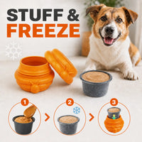Honey Jar Dog Toy – Freezable Lick Bowl, Treat Dispenser & Chew-Resistant Enrichment Toy for Dogs Campingessentials
