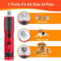 Rechargeable USB Dog Nail Grinder - Plastic & Metal Build, LED Light Precision, 7-Speed Control, Quiet Low Vibration, Universal Use, Pain-Free Trim, Beginner-Friendly Electric Groomer W/ USB Cable